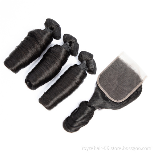 Remy Natural Color Grade 10A 11A Super Double Drawn Brazilian Fumi Curly Virgin Human Hair Weave Spring Curl Hair